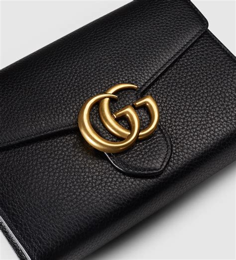 gucci marmont 2.0 chain wallet|Gucci interlocking wallet on chain.